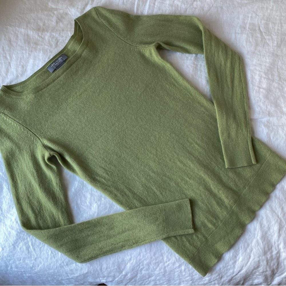 Ann Taylor green cashmere sweater